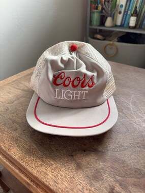 Vintage Coors Light Trucker Hat Snapback California Headwear Adult